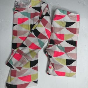 Carters Colorful Geometric 2 Piece Pajama Set 2T